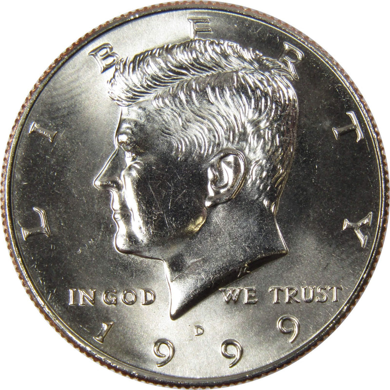 1999 D Kennedy Half Dollar BU Uncirculated Mint State 50c US Coin Collectible - Kennedy Half Dollars - JFK Half Dollar - Kennedy Coins - Profile Coins &amp; Collectibles