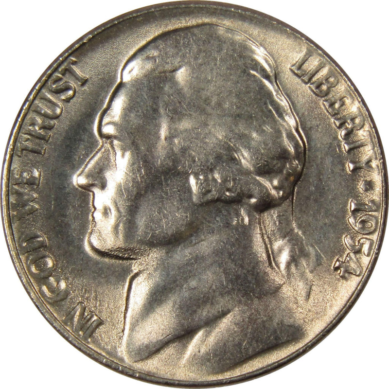 1954 Jefferson Nickel 5 Cent Piece BU Uncirculated Mint State 5c US Coin - Jefferson Nickels - Jefferson Nickels for Sale - Profile Coins &amp; Collectibles
