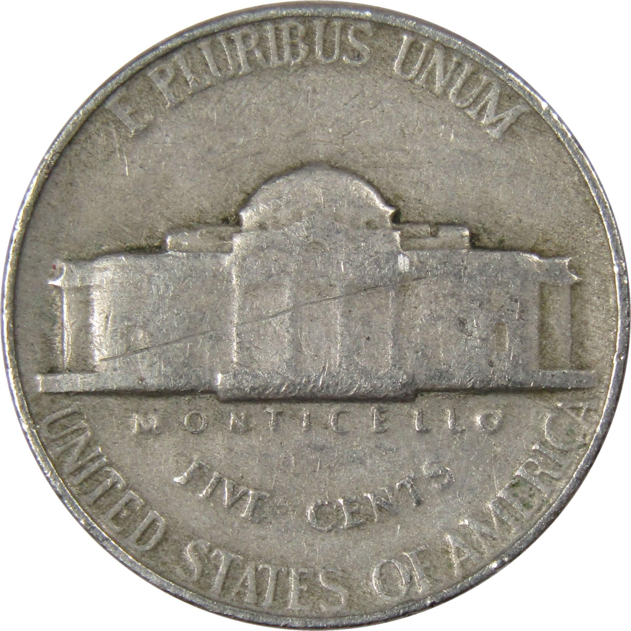 1954 Jefferson Nickel Circulated 5c Coin Collectible