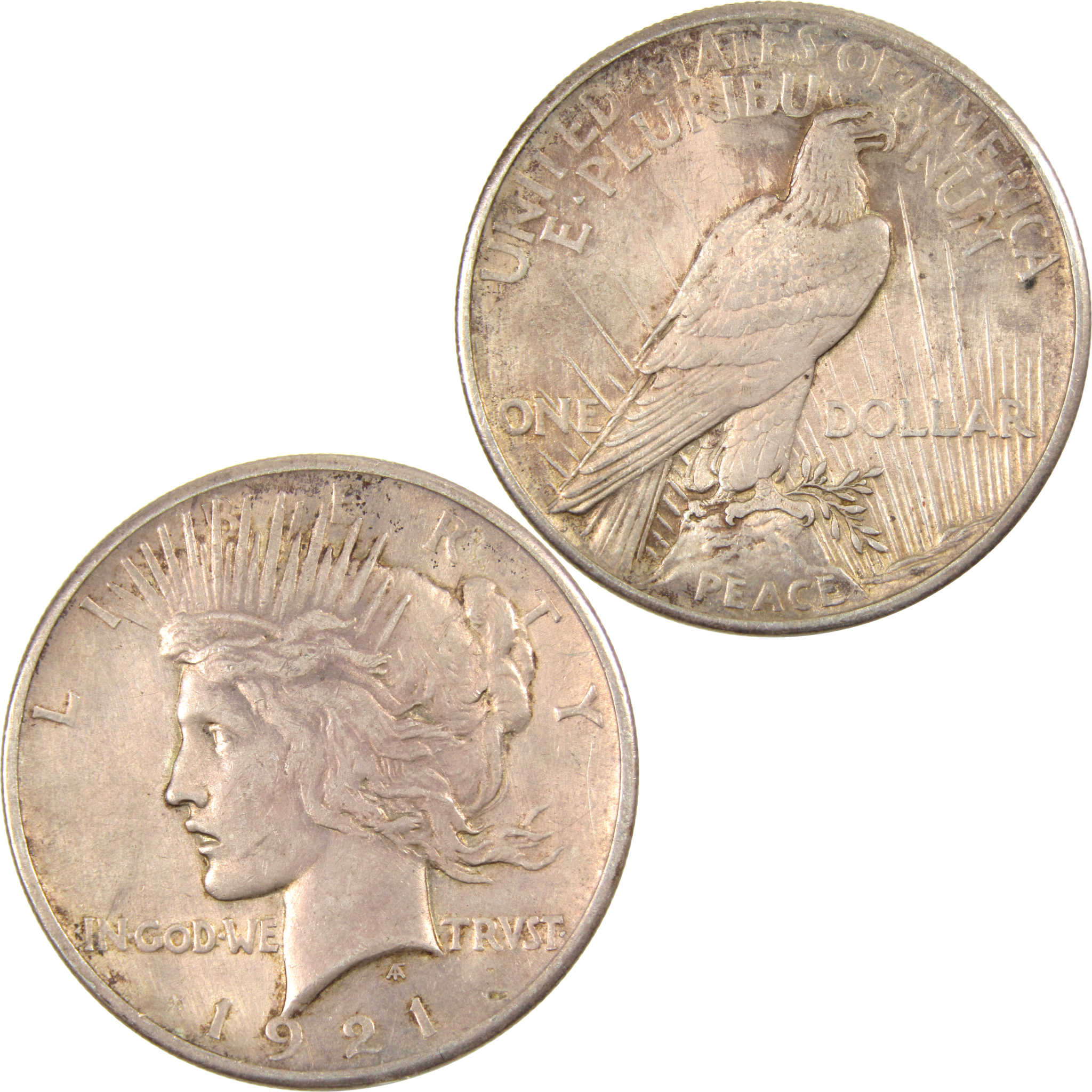 1921 High Relief Peace Dollar XF Details 90% Silver $1 Coin SKU:I4130