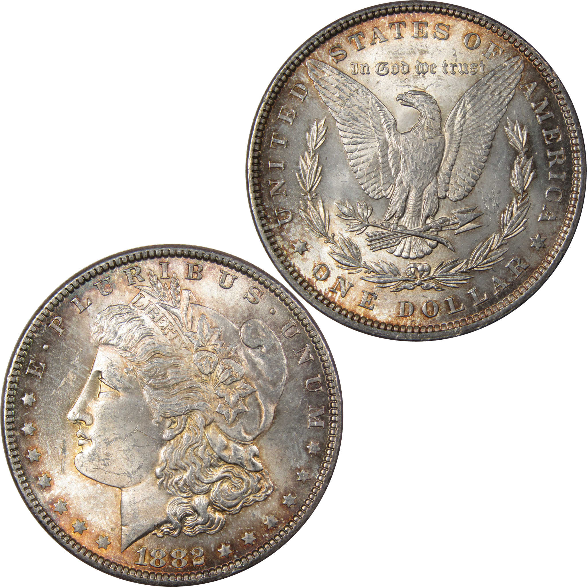 1882 Morgan Dollar BU Choice Uncirculated Silver Toned SKU:I1254