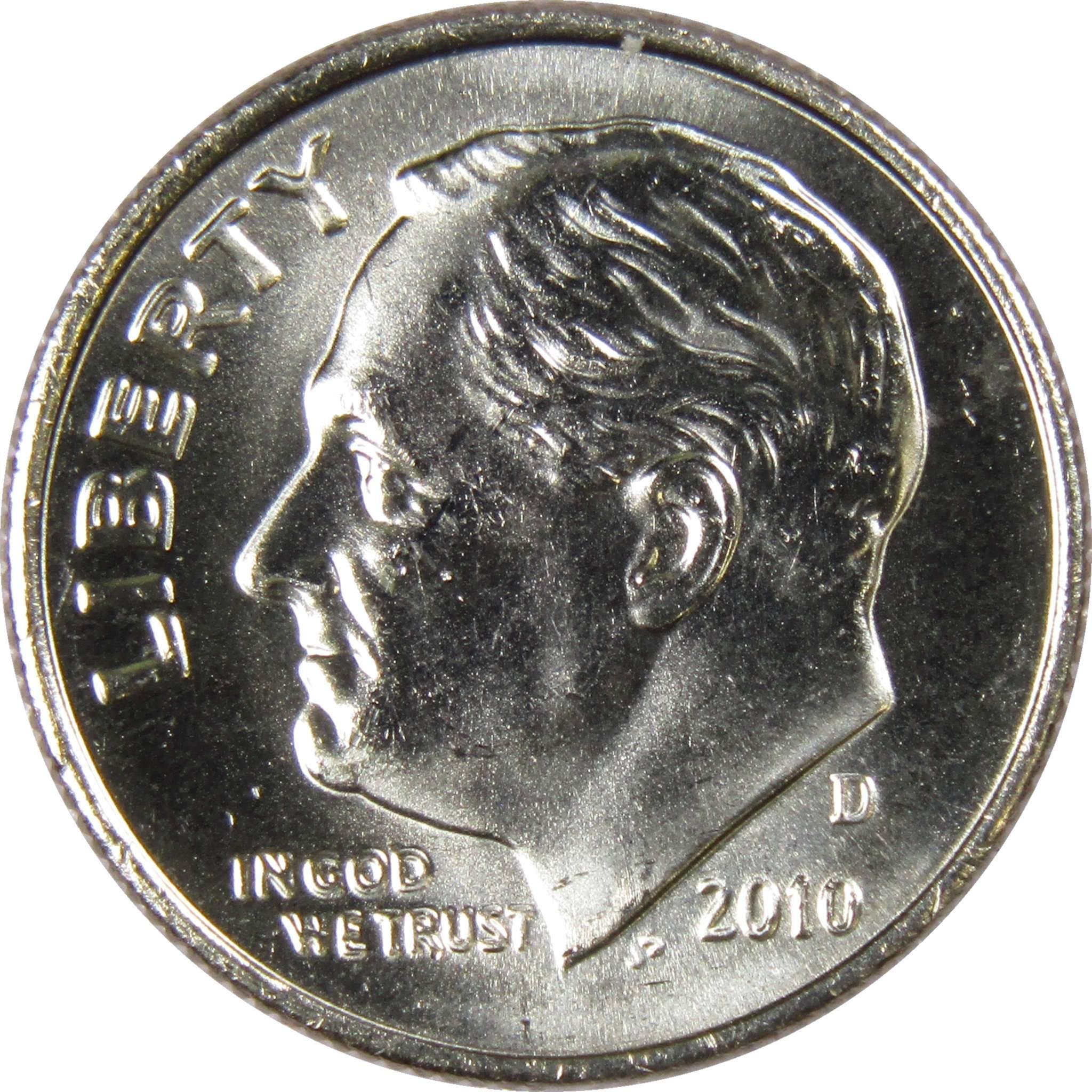 2010 D Roosevelt Dime BU Uncirculated Mint State 10c US Coin Collectible
