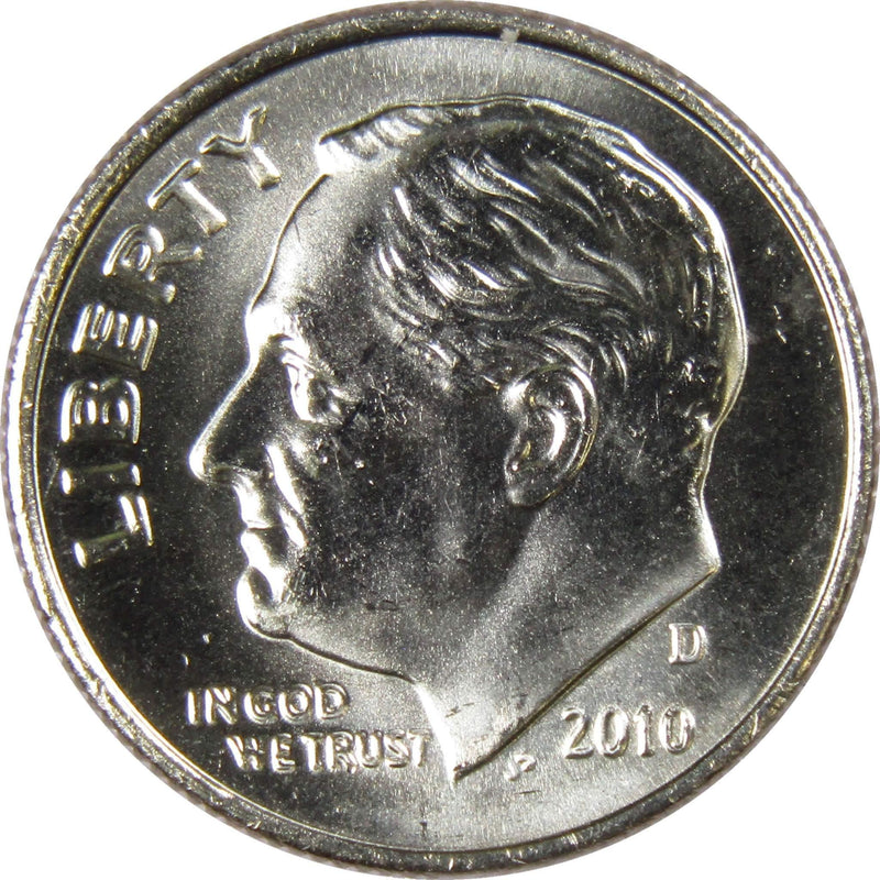 2010 D Roosevelt Dime BU Uncirculated Mint State 10c US Coin Collectible - Roosevelt coin - Profile Coins &amp; Collectibles