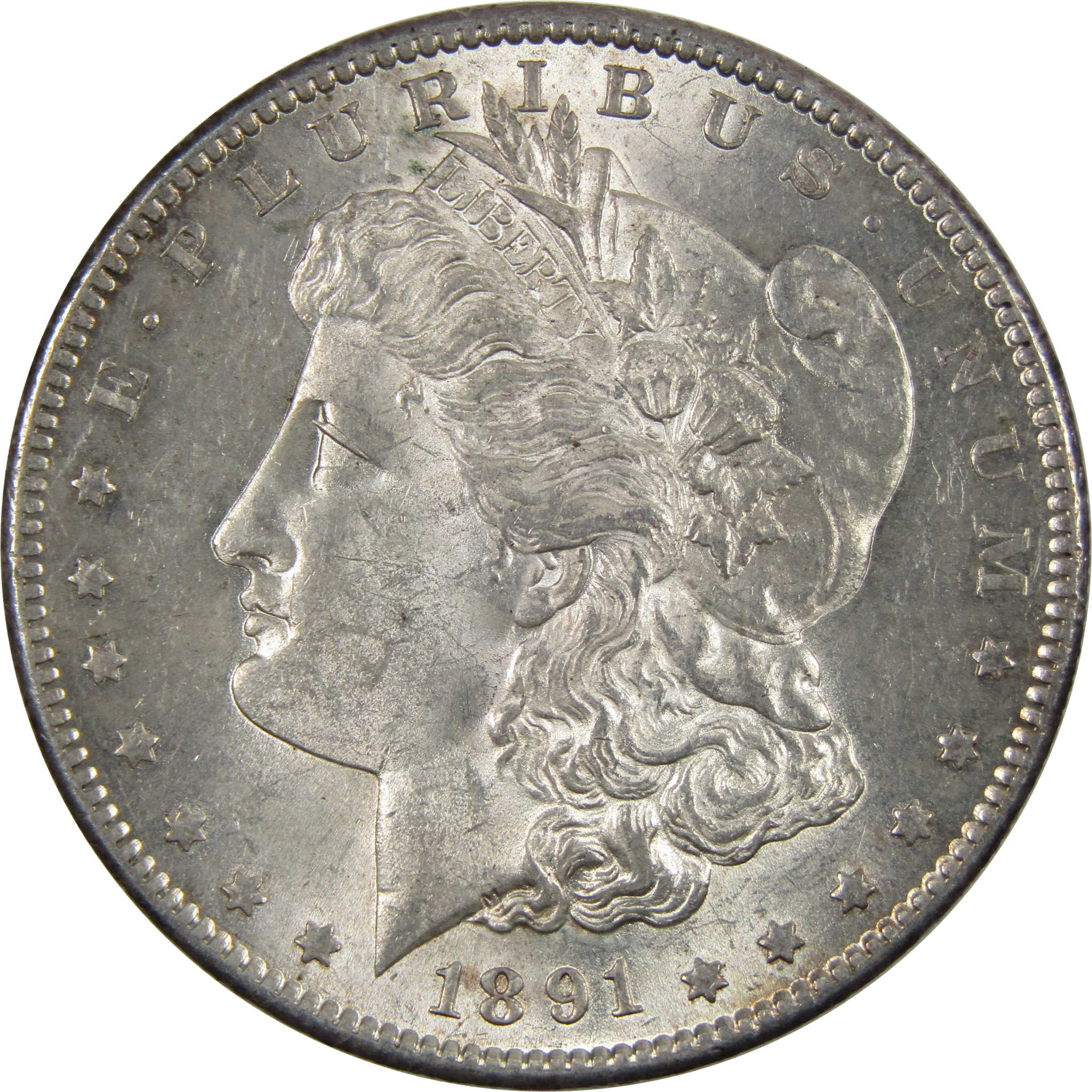 1891 S Morgan Dollar Borderline Uncirculated 90% Silver $1 SKU:I4159 - Morgan coin - Morgan silver dollar - Morgan silver dollar for sale - Profile Coins &amp; Collectibles