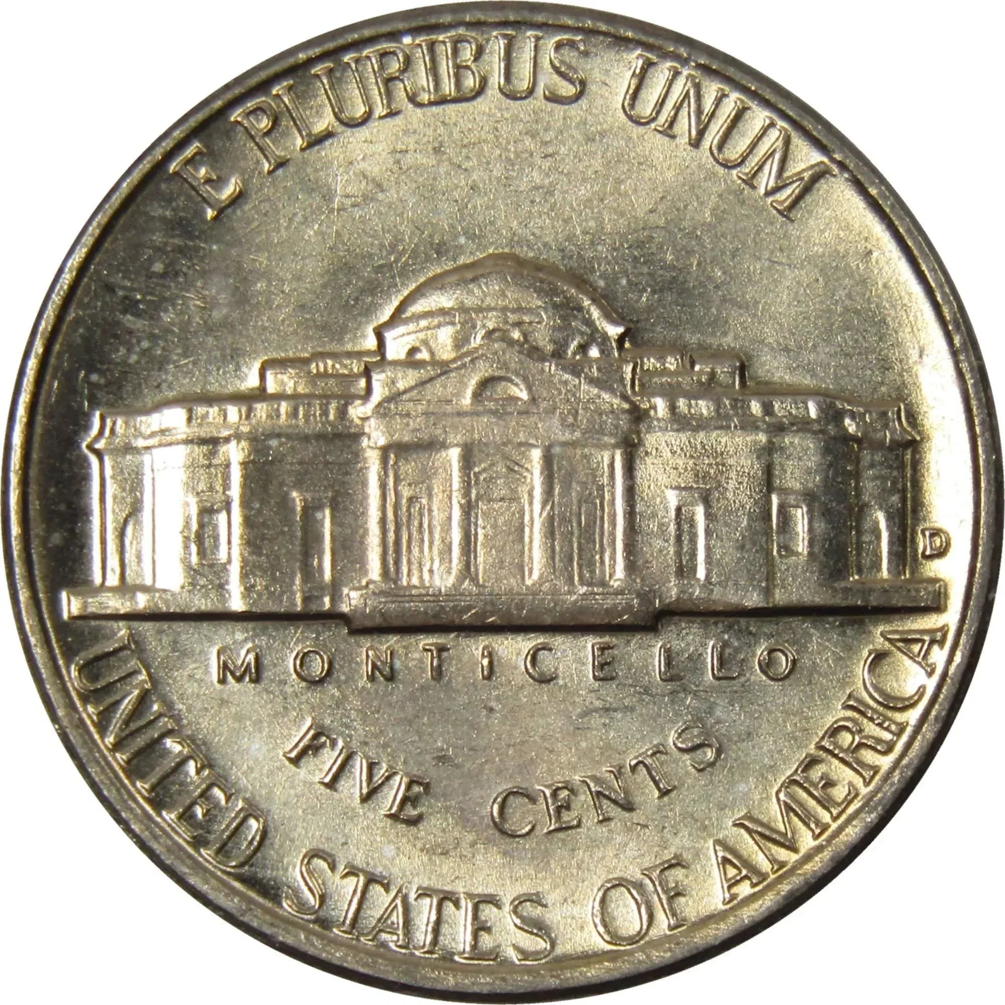 1959 D Jefferson Nickel 5 Cent Piece BU Uncirculated Mint State 5c