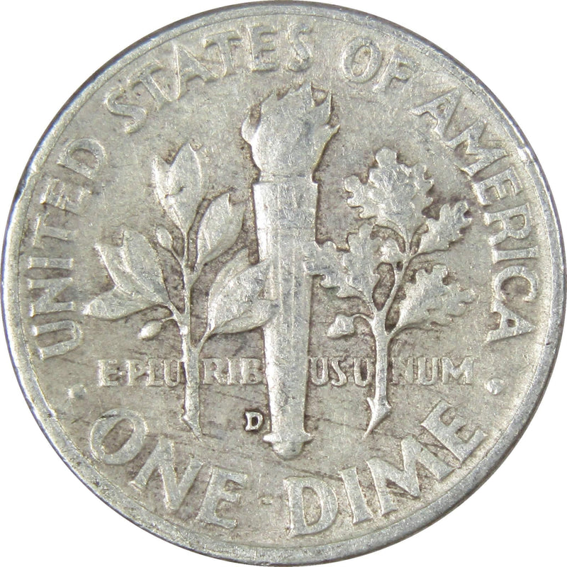 1958 D Roosevelt Dime AG About Good 90% Silver 10c US Coin Collectible - Roosevelt coin - Profile Coins &amp; Collectibles