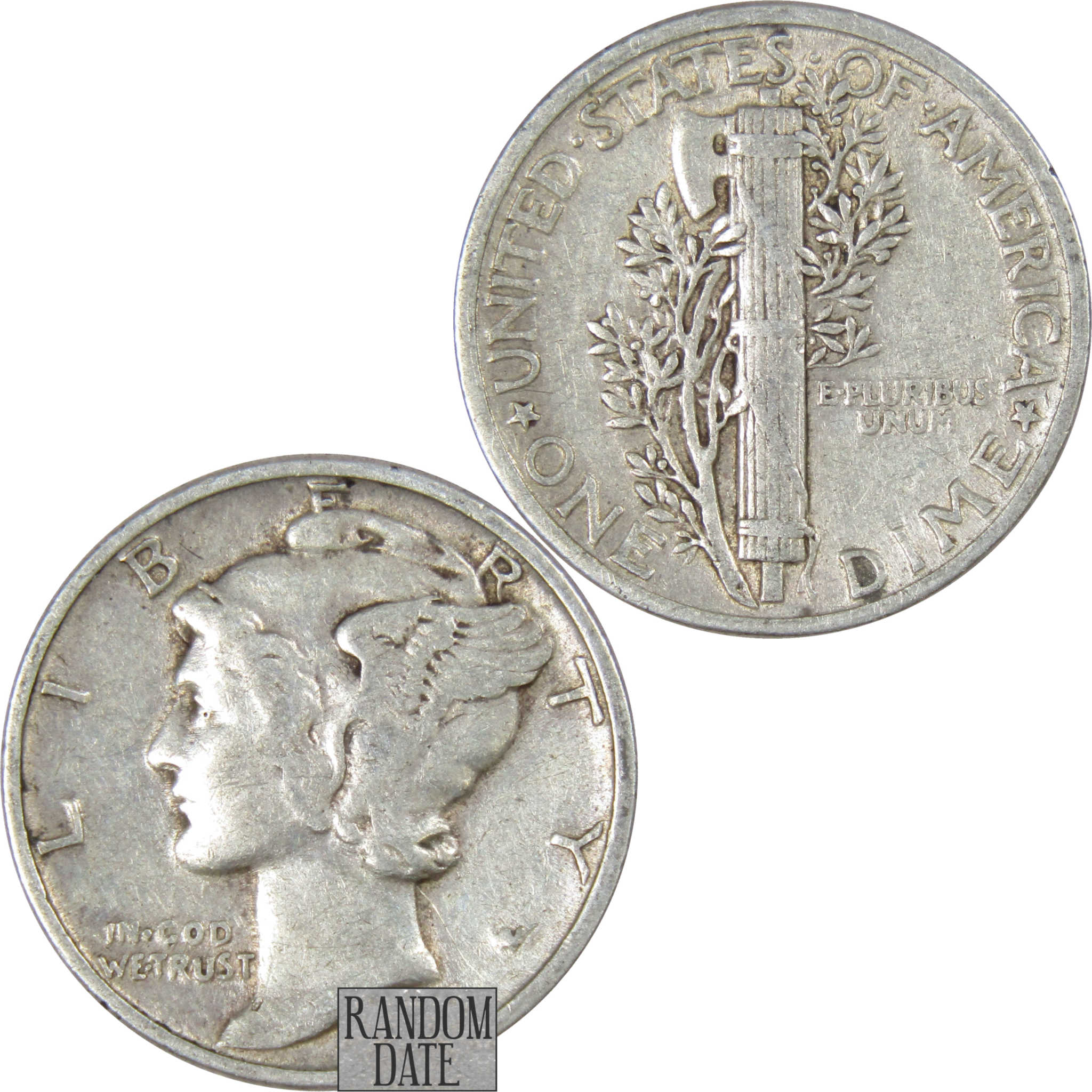 Mercury Dime Random Date VF Very Fine 90% Silver 10c US Coin Collectible