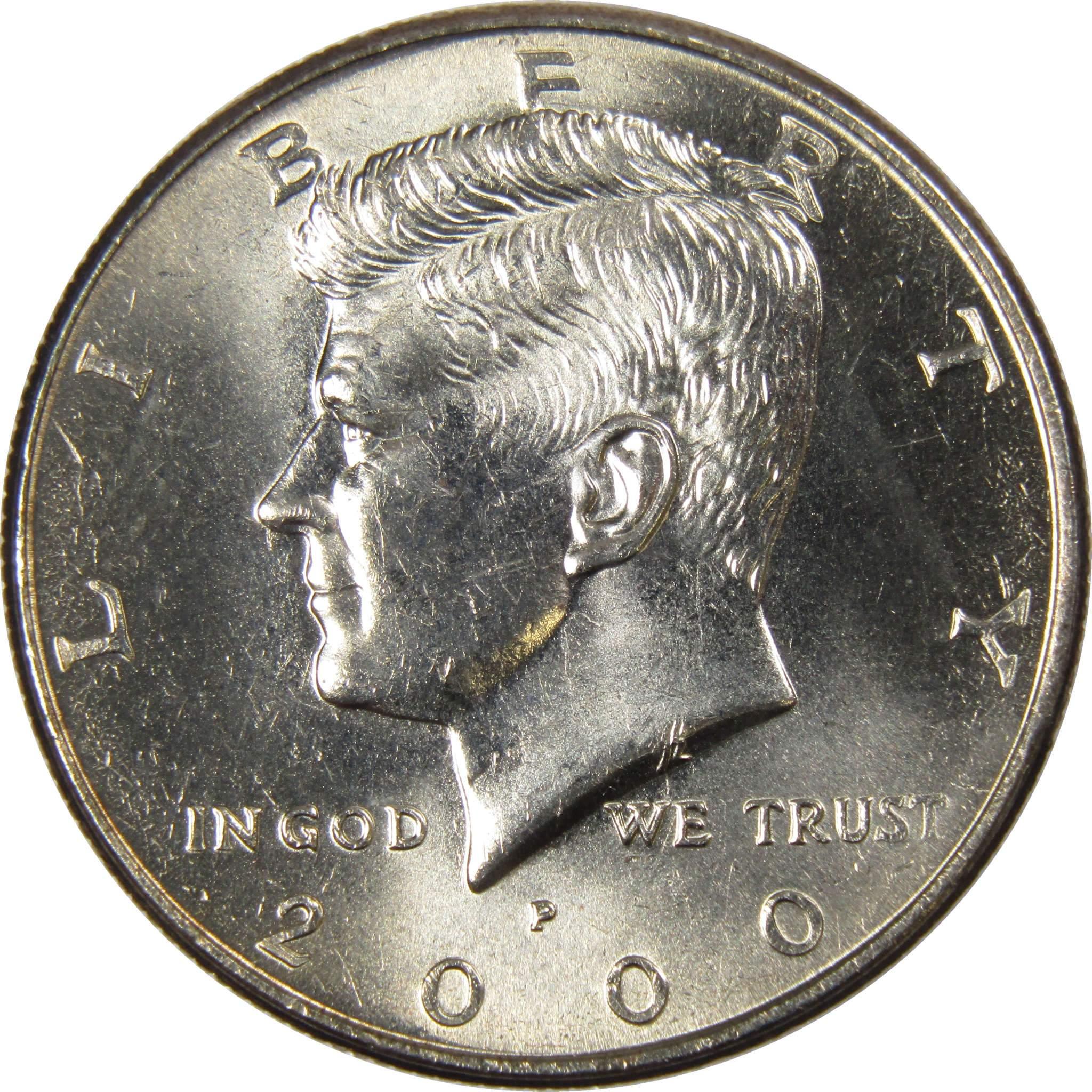 2000 P Kennedy Half Dollar BU Uncirculated Mint State 50c US Coin Collectible