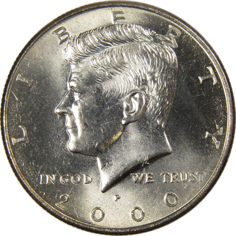 2000 P Kennedy Half Dollar BU Uncirculated Mint State 50c US Coin Collectible - Kennedy Half Dollars - JFK Half Dollar - Kennedy Coins - Profile Coins &amp; Collectibles