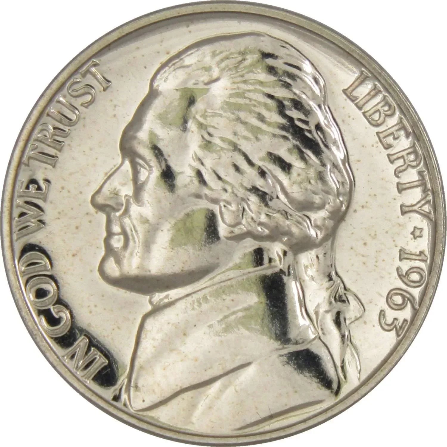 アメリカ旧貨幣コレクション 1963-1998 1963 Jefferson Nickel 5 Cent Piece Choice Proof 5c US Coin Collectible