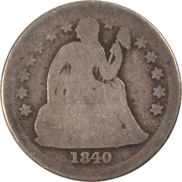 1840 Drapery Seated Liberty Dime AG About Good Silver 10c SKU:I4069 - Liberty Seated Dime - Profile Coins &amp; Collectibles