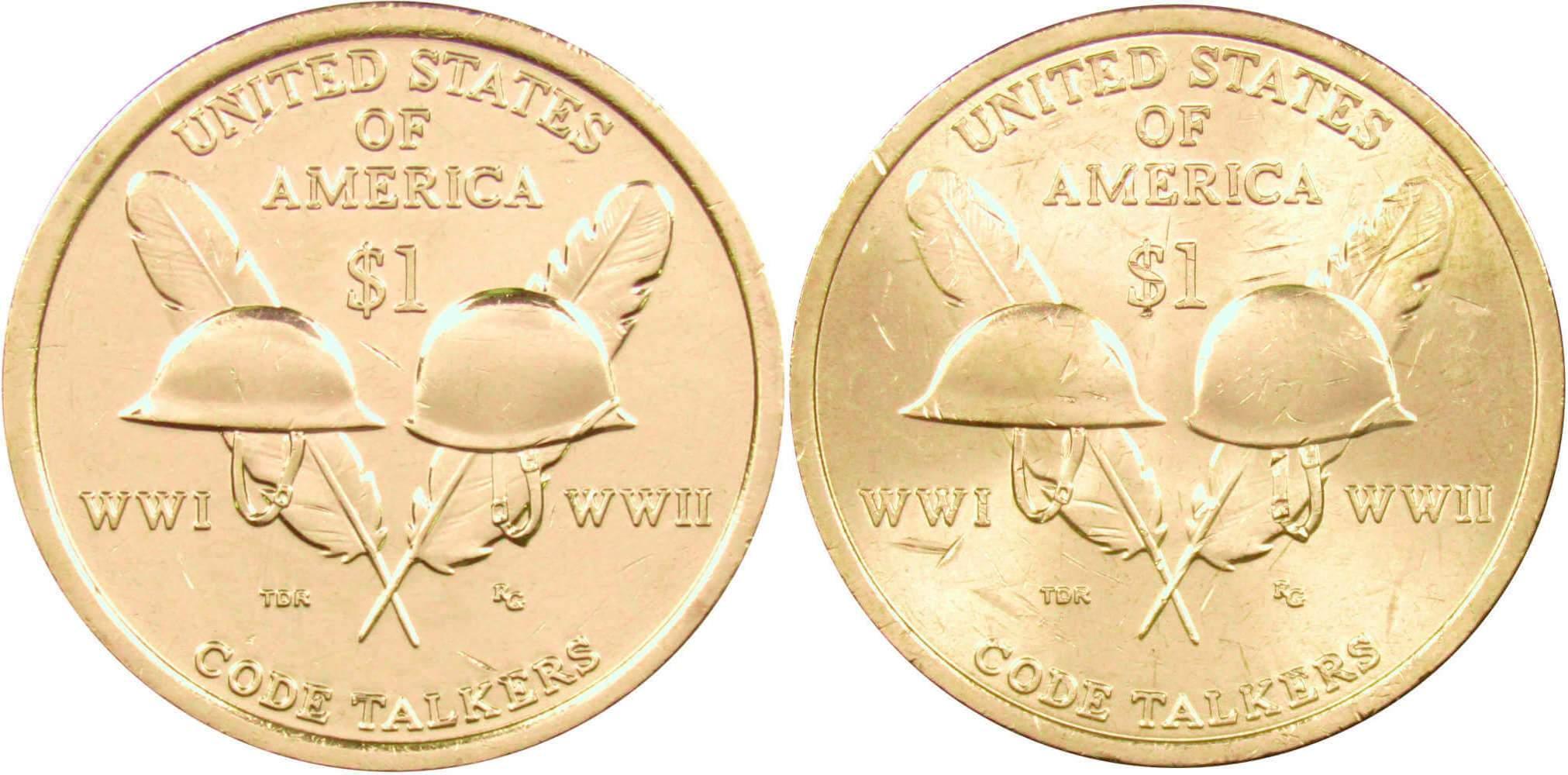 2016 P&D Code Talkers Native American Dollar 2 Coin Set BU Uncirculated $1