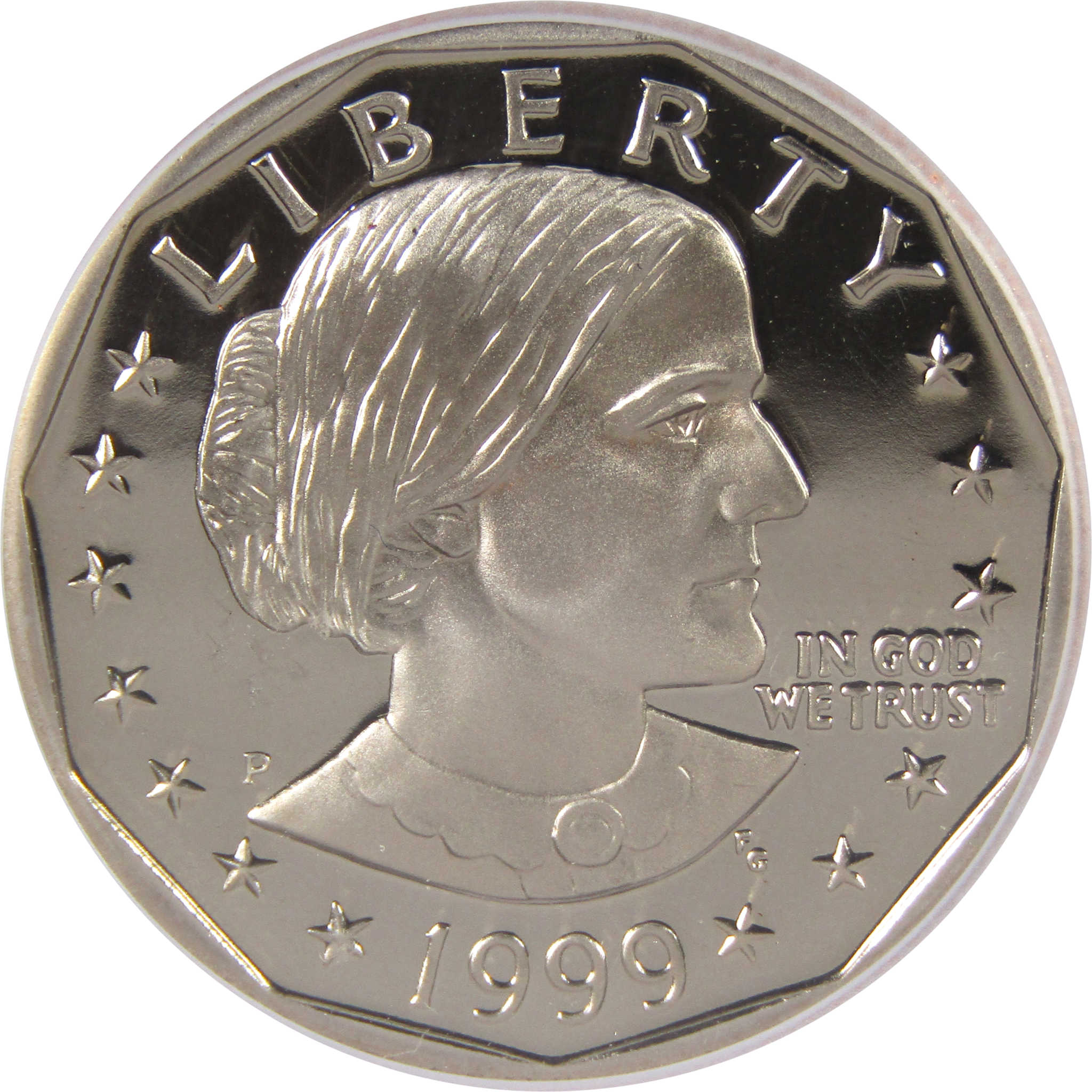 1999 P Susan B Anthony Dollar PR 70 DCAM ICG Clad SBA SKU:CPC3333