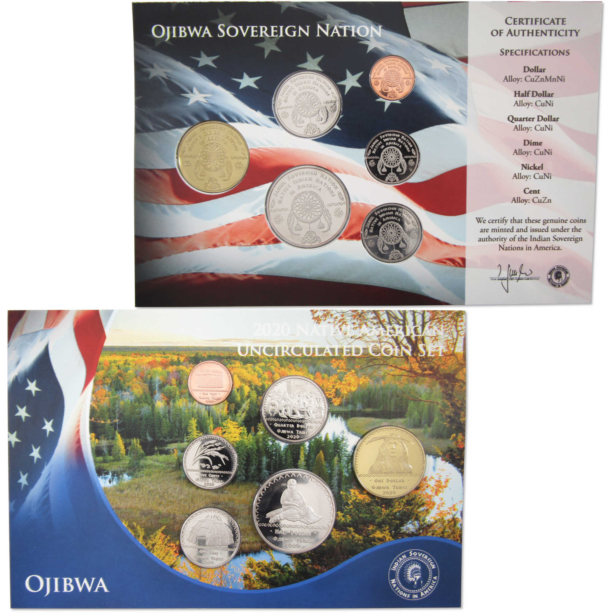 2020 Jamul Native American Ojibwa Sovereign Nation Uncirculated Coin Set