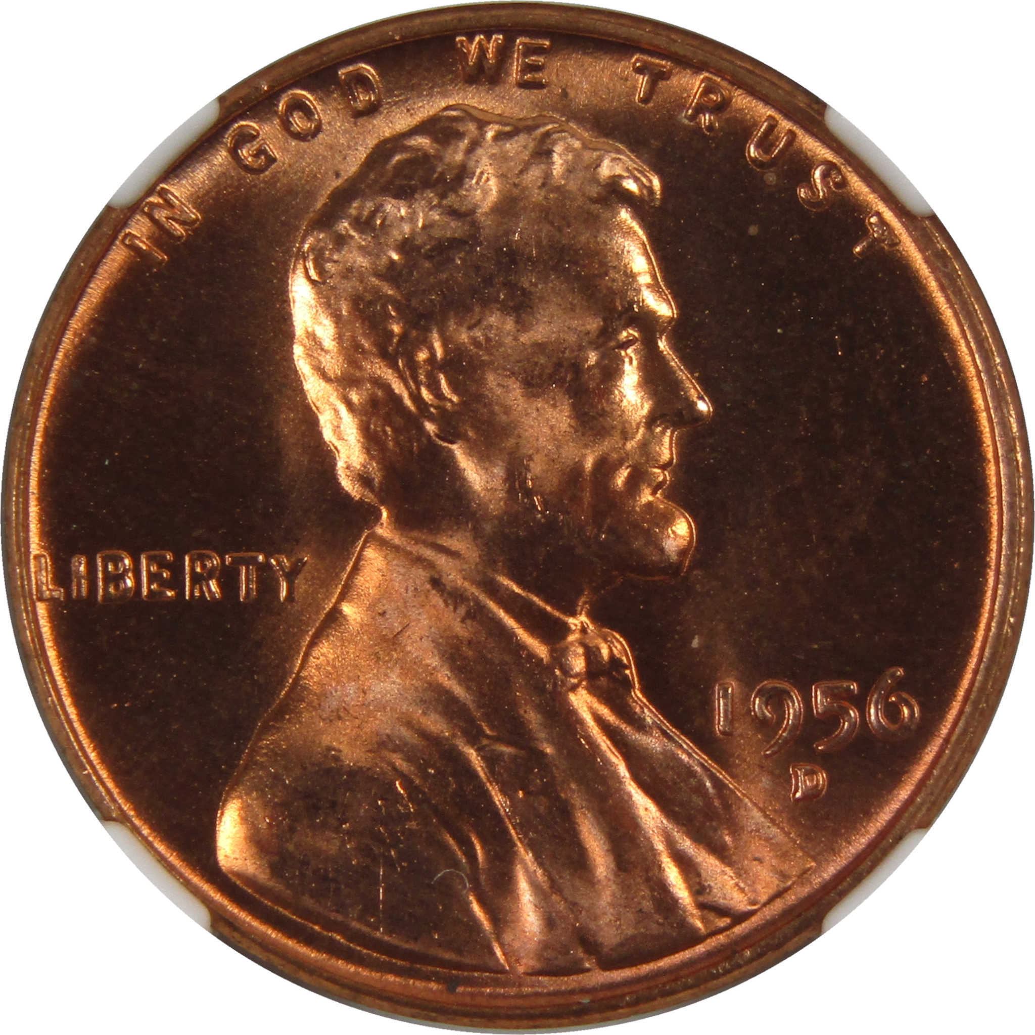 1956 D Lincoln Wheat Cent MS 66 RD NGC Penny Uncirculated SKU:I3682