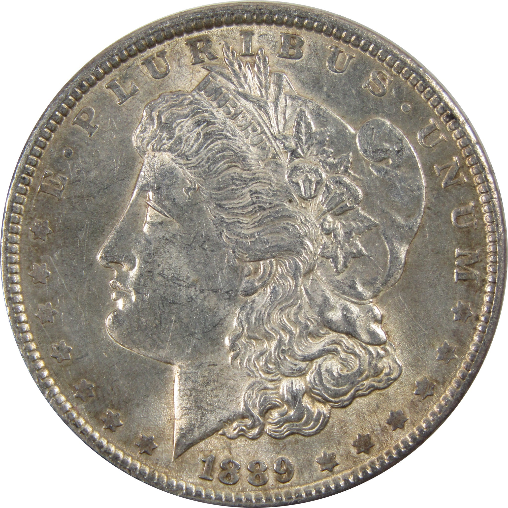 1889 Morgan Dollar AU About Uncirculated 90% Silver $1 Coin SKU:I5524 - Morgan coin - Morgan silver dollar - Morgan silver dollar for sale - Profile Coins &amp; Collectibles