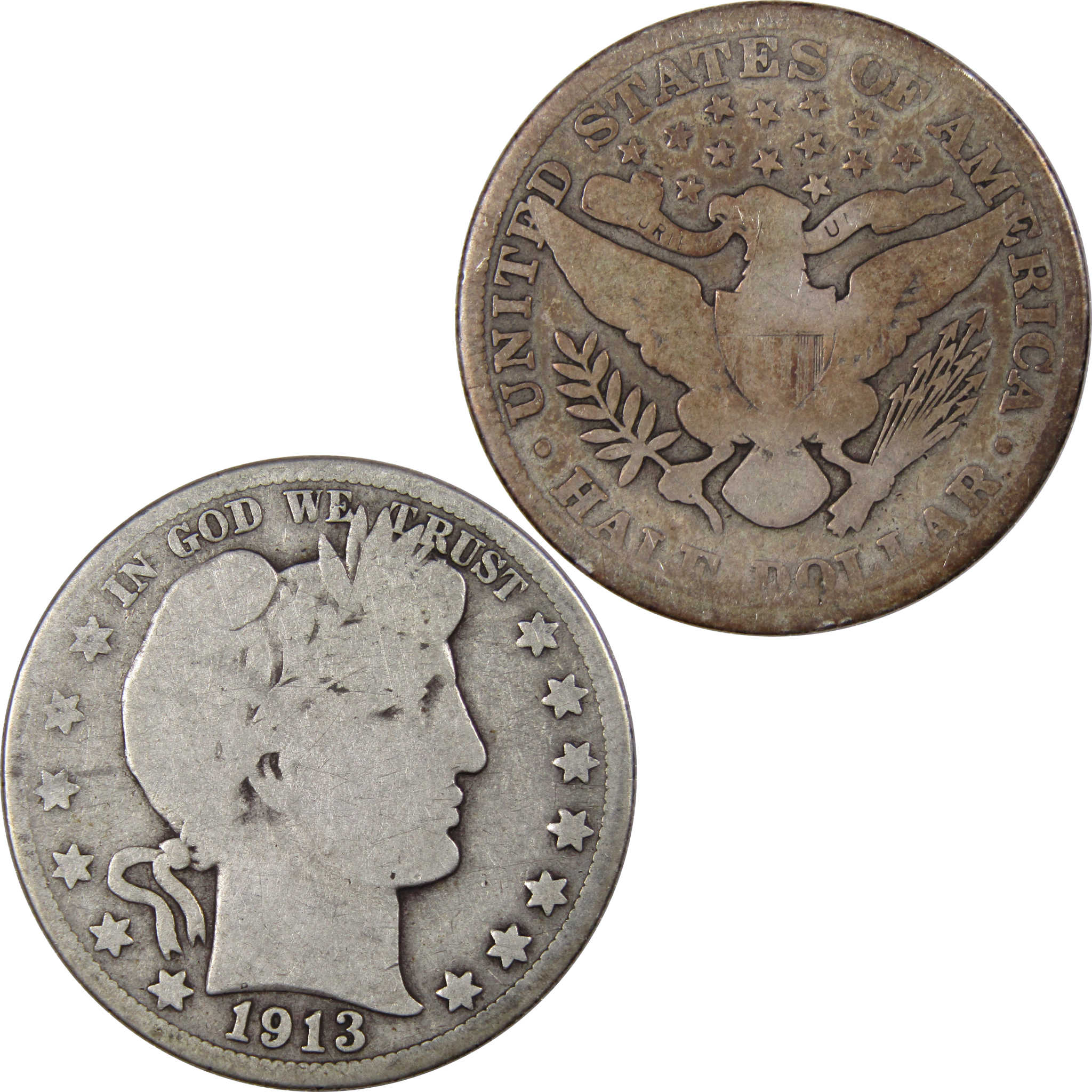 1913 Barber Half Dollar AG About Good 90% Silver 50c SKU:IPC8959