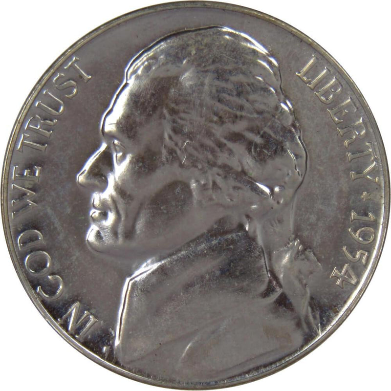 1954 Jefferson Nickel 5 Cent Piece Choice Proof 5c US Coin Collectible - Jefferson Nickels - Jefferson Nickels for Sale - Profile Coins &amp; Collectibles