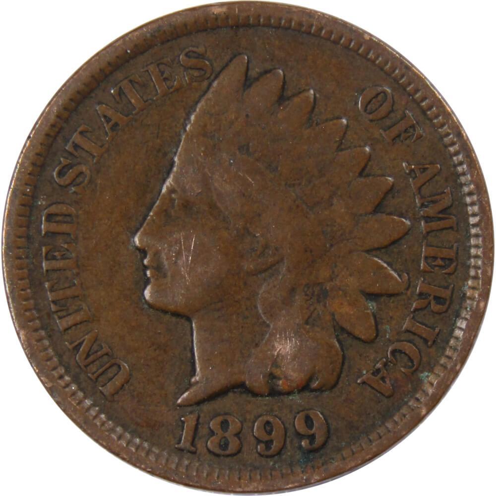 1899 Indian Head Cent G Good Bronze Penny 1c Coin Collectible