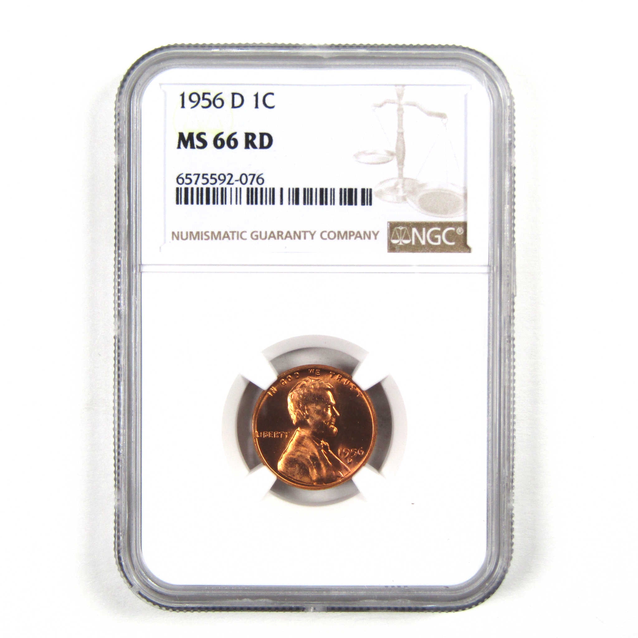 1956 D Lincoln Wheat Cent MS 66 RD NGC Penny Uncirculated SKU:I3677