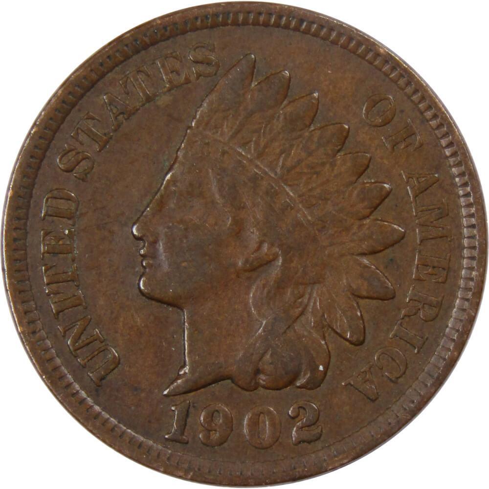 1902 Indian Head Cent VF Very Fine Bronze Penny 1c Coin Collectible