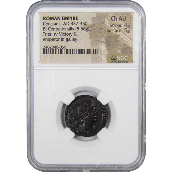 AD 337-350 Constans Centenionalis CH AU NGC Ancient Roman SKU:I1950