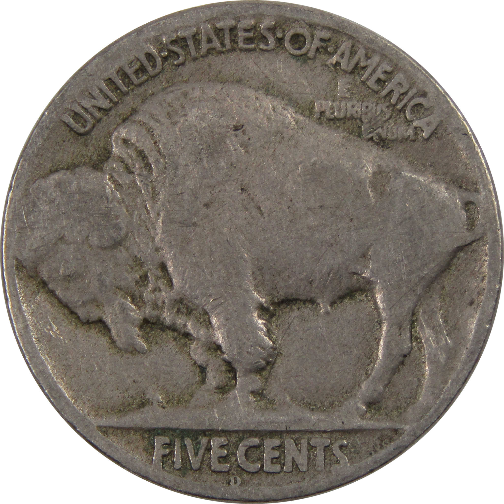 1918 D Indian Head Buffalo Nickel 5 Cent Piece AG About Good SKU:I3289