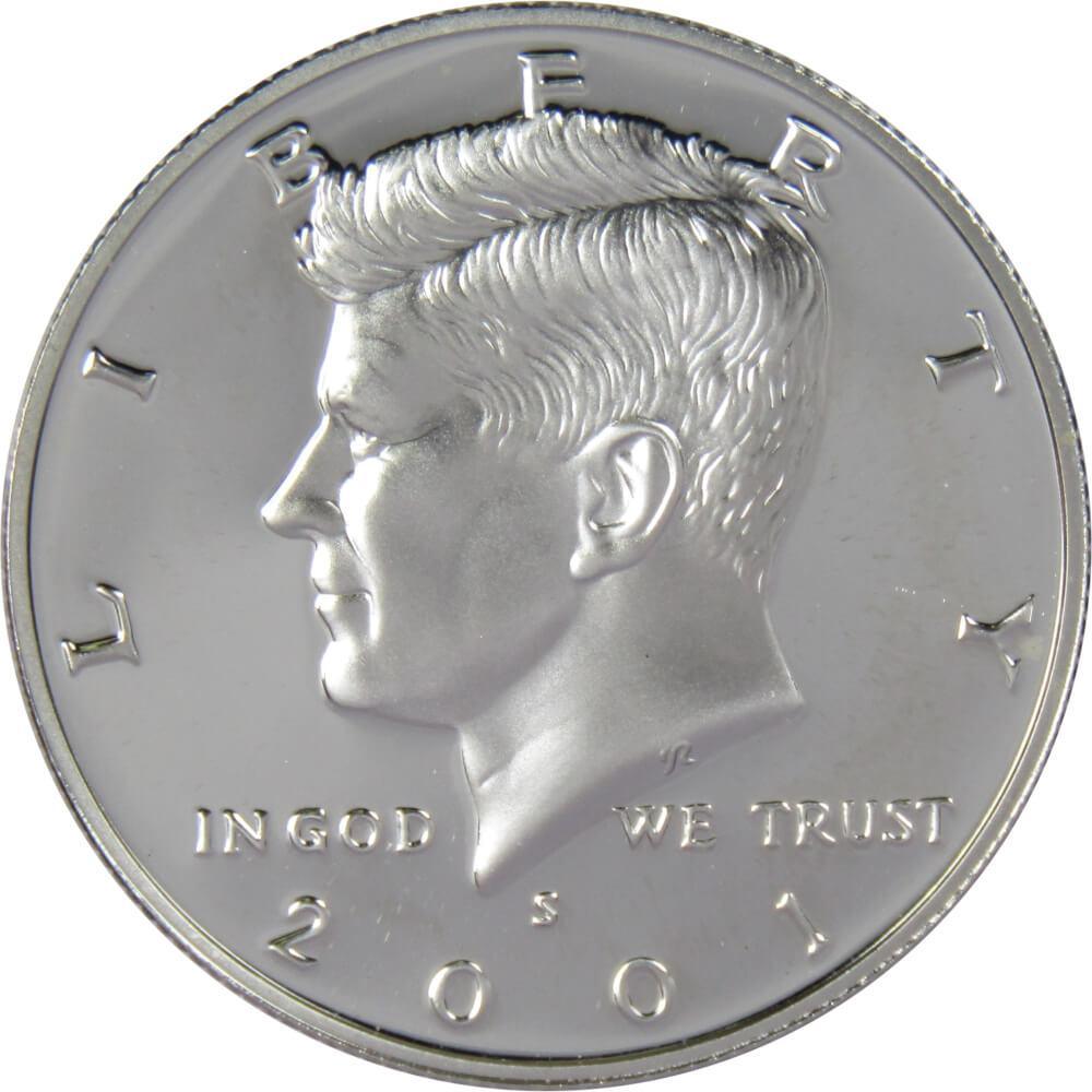 2001 S Kennedy Half Dollar Choice Proof 90% Silver 50c US Coin Collectible