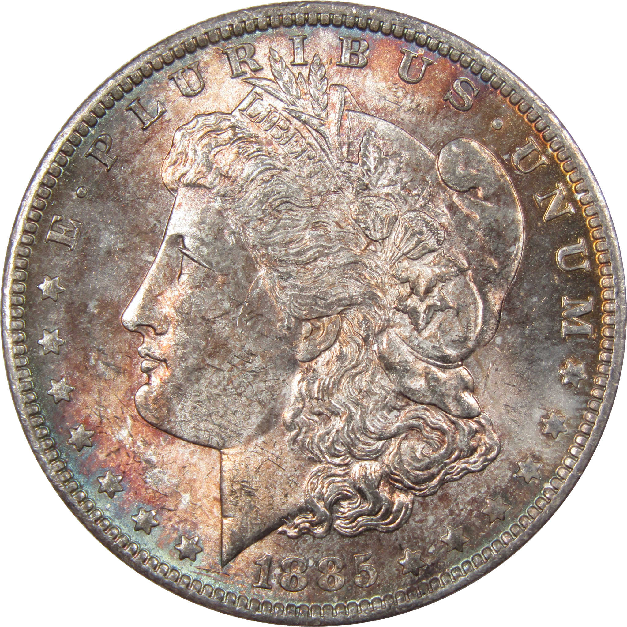1885 O Morgan Dollar BU Choice Uncirculated Silver Toned SKU:I1201