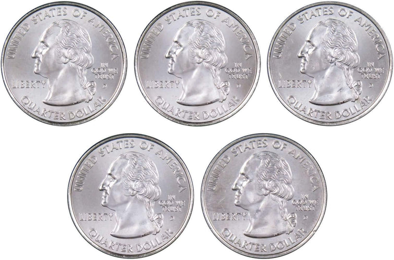 2005 D State Quarter 5 Coin Set BU Uncirculated Mint State 25c Collectible - Profile Coins & Collectibles 