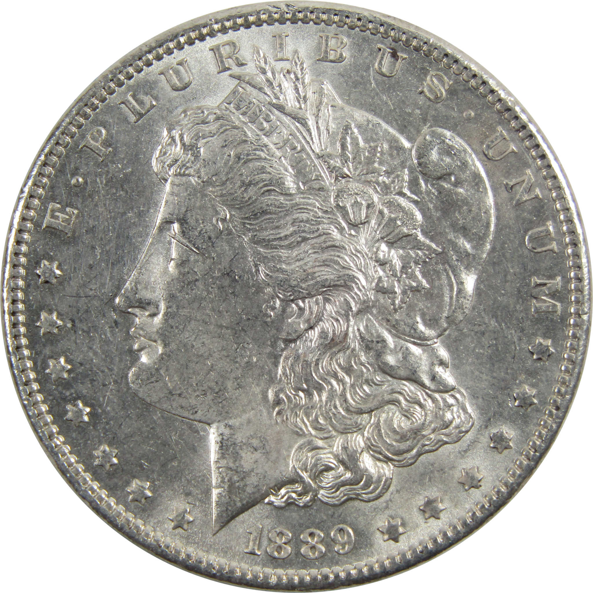 1889 Barwing Morgan Dollar Borderline Uncirculated Silver $1 SKU:I5616 - Morgan coin - Morgan silver dollar - Morgan silver dollar for sale - Profile Coins &amp; Collectibles