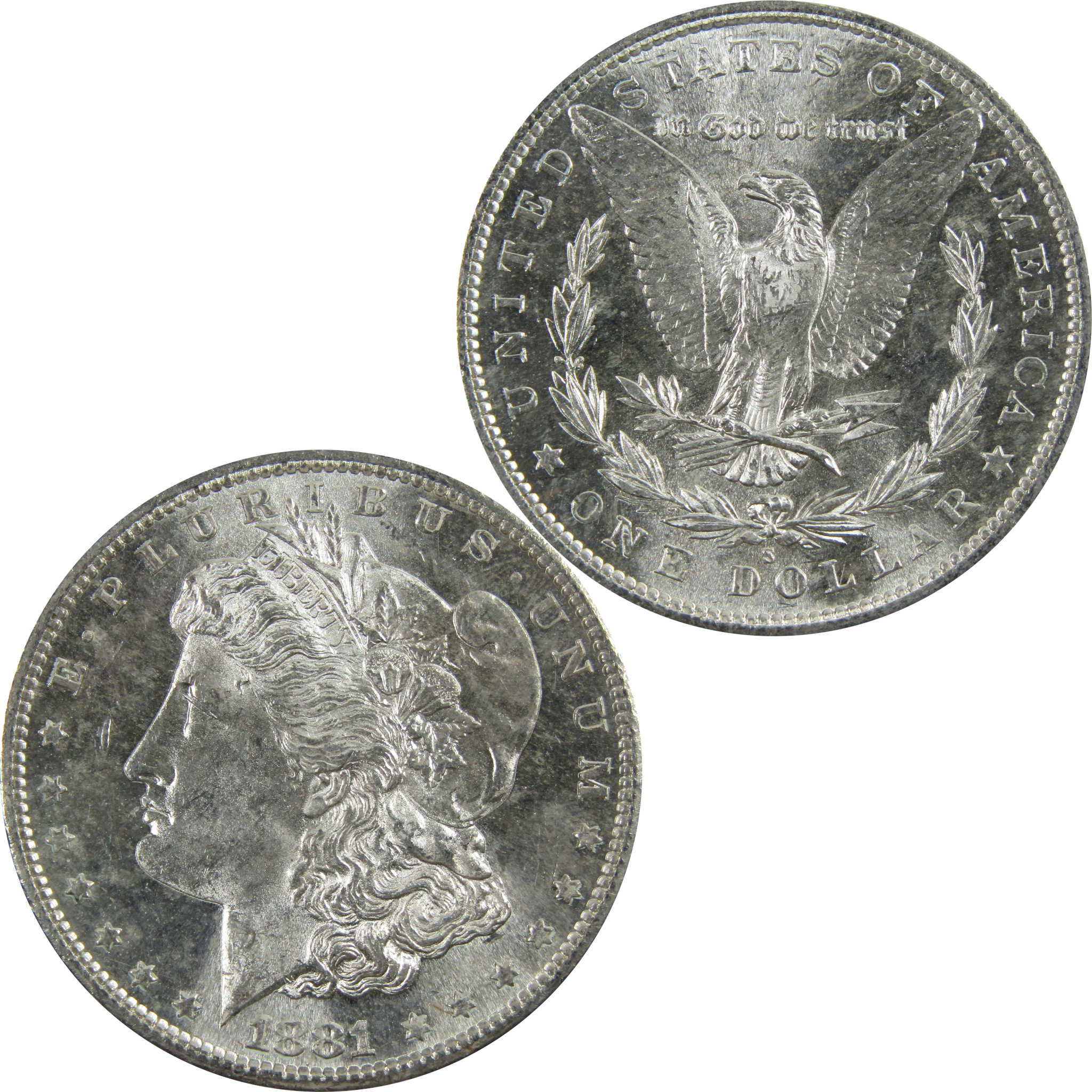 1881 S Morgan Dollar BU Uncirculated 90% Silver $1 Coin SKU:I5300 - Morgan coin - Morgan silver dollar - Morgan silver dollar for sale - Profile Coins &amp; Collectibles