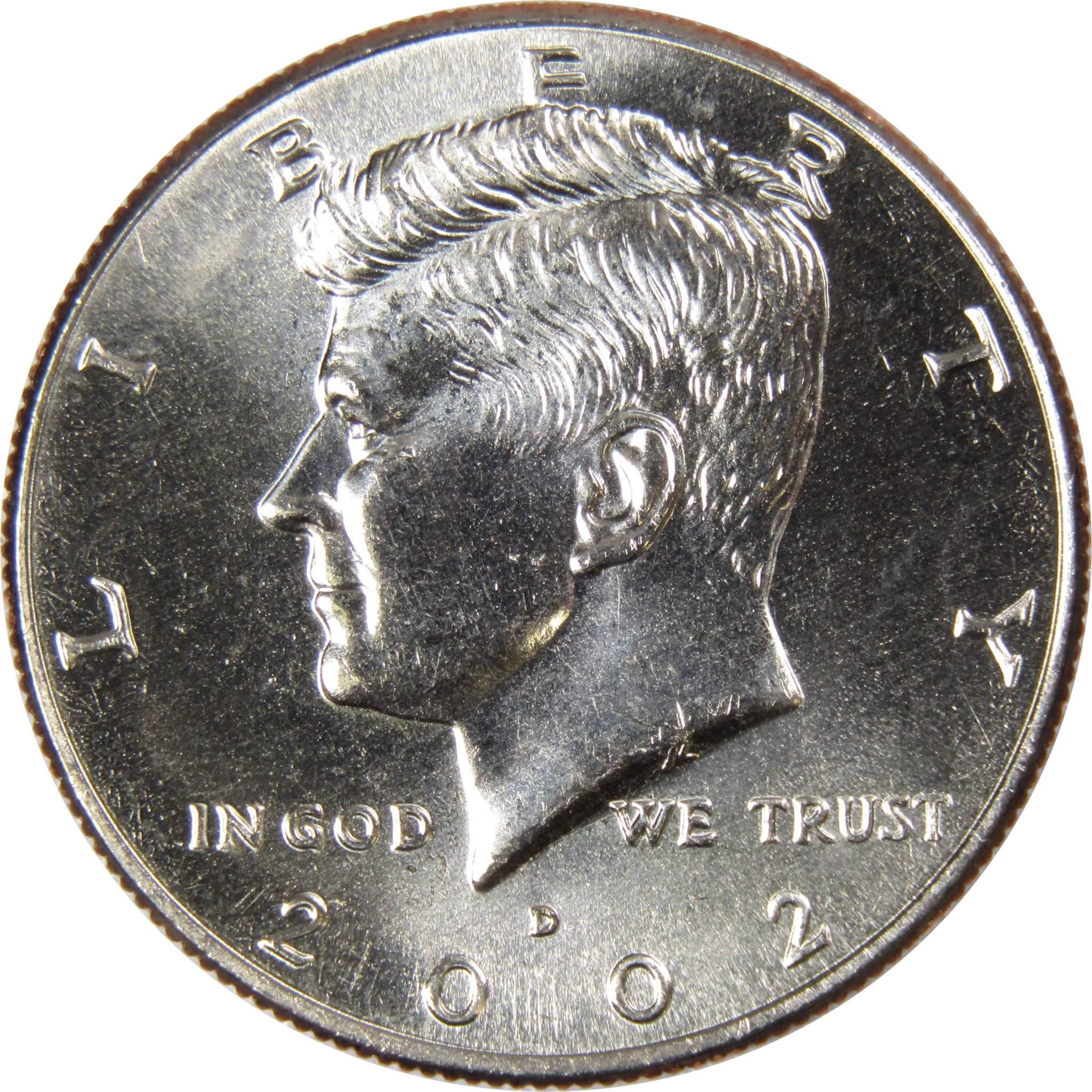 2002 D Kennedy Half Dollar BU Uncirculated Mint State 50c US Coin Collectible