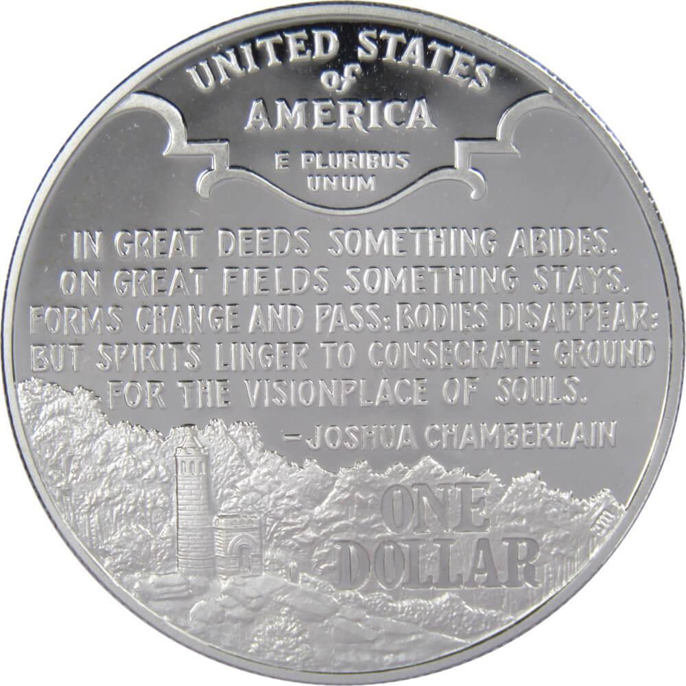 Civil War Battlefield Commemorative 1995 S 90% Silver Dollar Proof $1 Coin