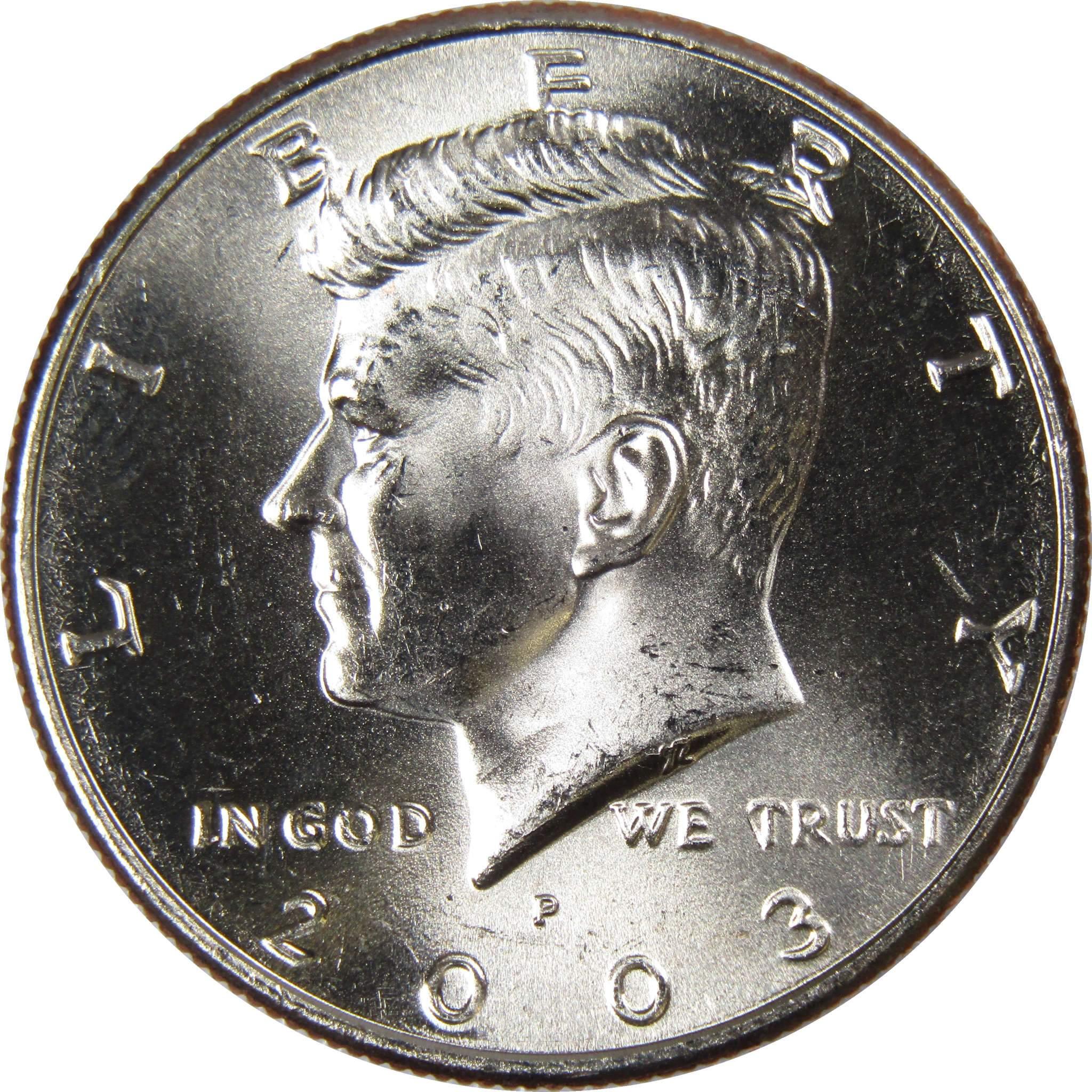 2003 P Kennedy Half Dollar BU Uncirculated Mint State 50c US Coin Collectible