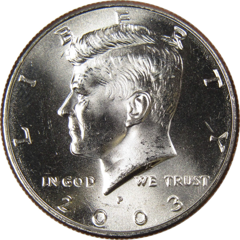 2003 P Kennedy Half Dollar BU Uncirculated Mint State 50c US Coin Collectible - Kennedy Half Dollars - JFK Half Dollar - Kennedy Coins - Profile Coins &amp; Collectibles