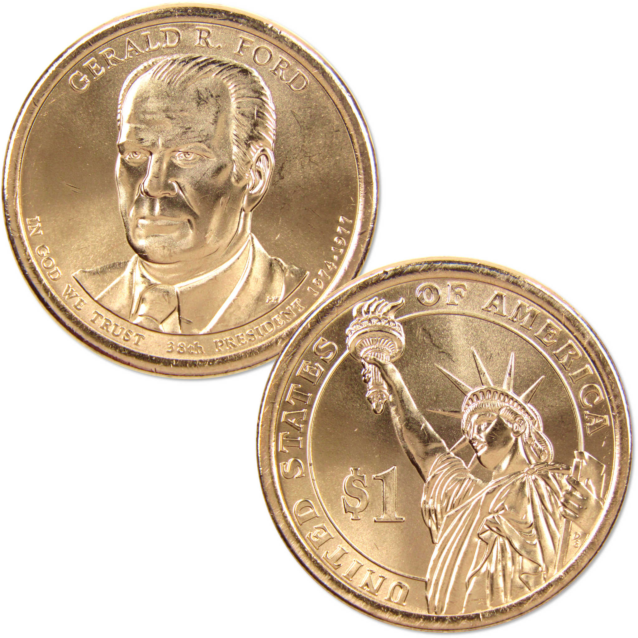ONE US DOLLAR COIN ($1) US America One Dollar coin Presidential - FREE  SHIPPING