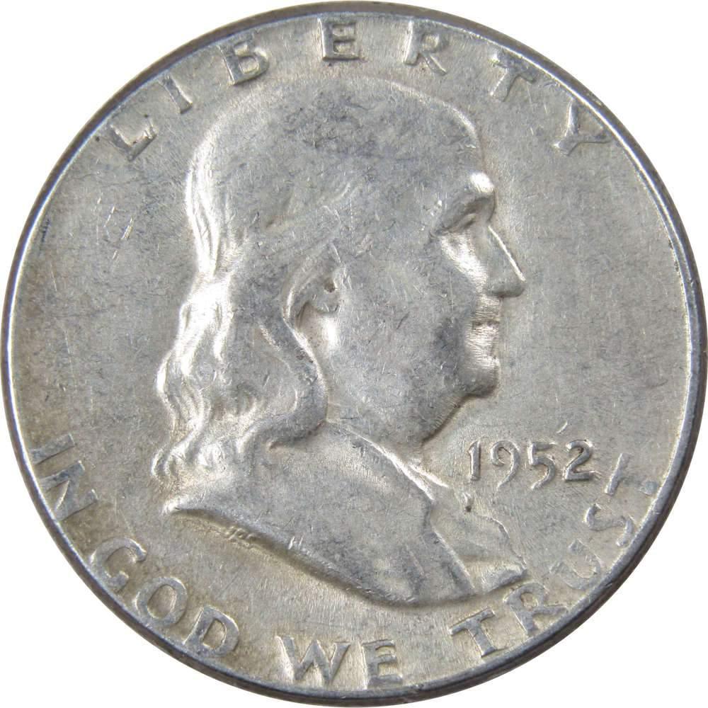 1952 Franklin Half Dollar XF EF Extremely Fine 90% Silver 50c US Coin