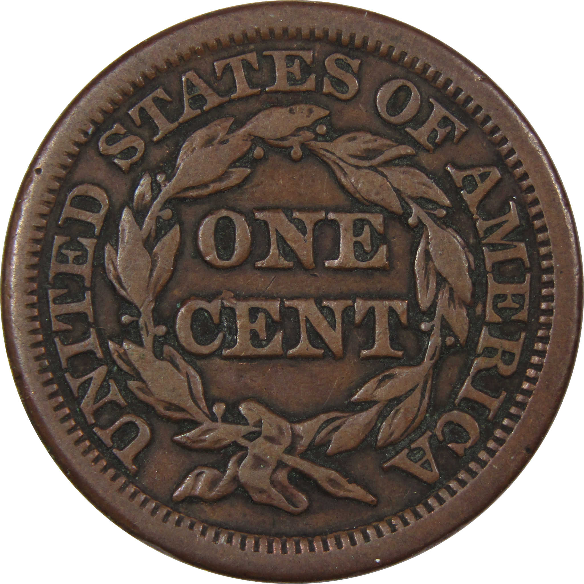 1849 Braided Hair Large Cent VF Very Fine Copper Penny 1c SKU:IPC9261