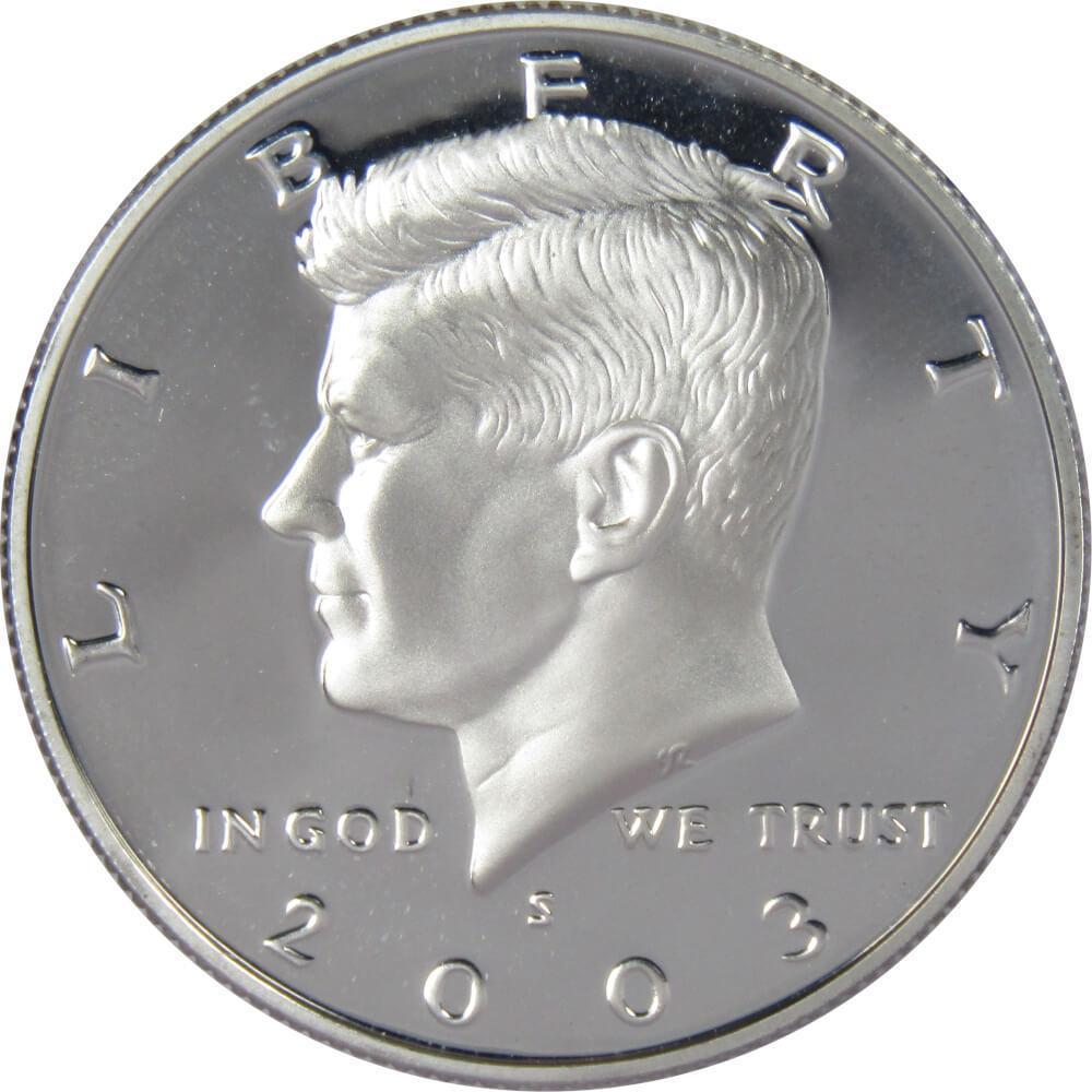 2003 S Kennedy Half Dollar Choice Proof 90% Silver 50c US Coin Collectible