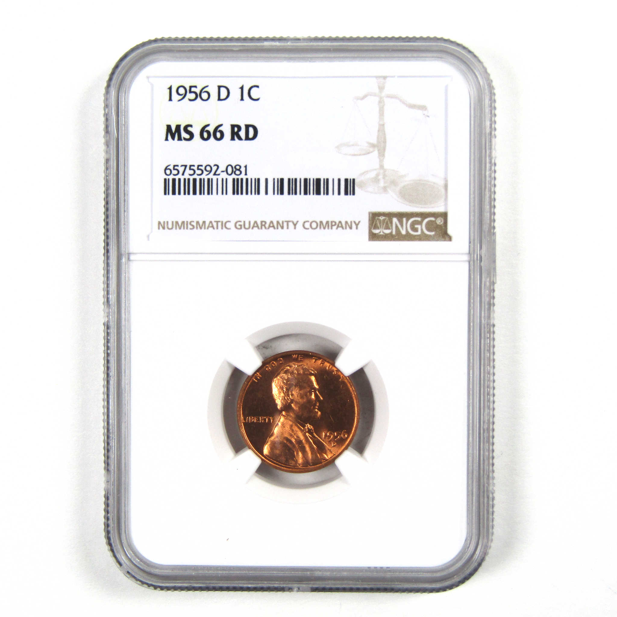 1956 D Lincoln Wheat Cent MS 66 RD NGC Penny Uncirculated SKU:I3658