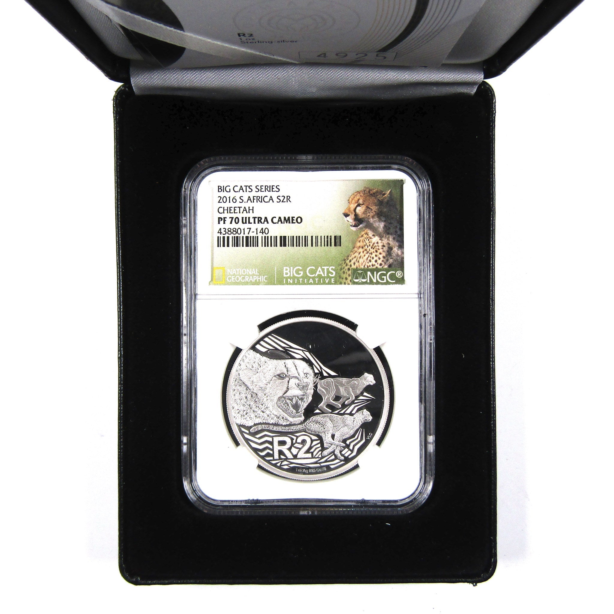 2016 National Geographic Cheetah PF70 UCAM NGC Silver SKU:CPC1963