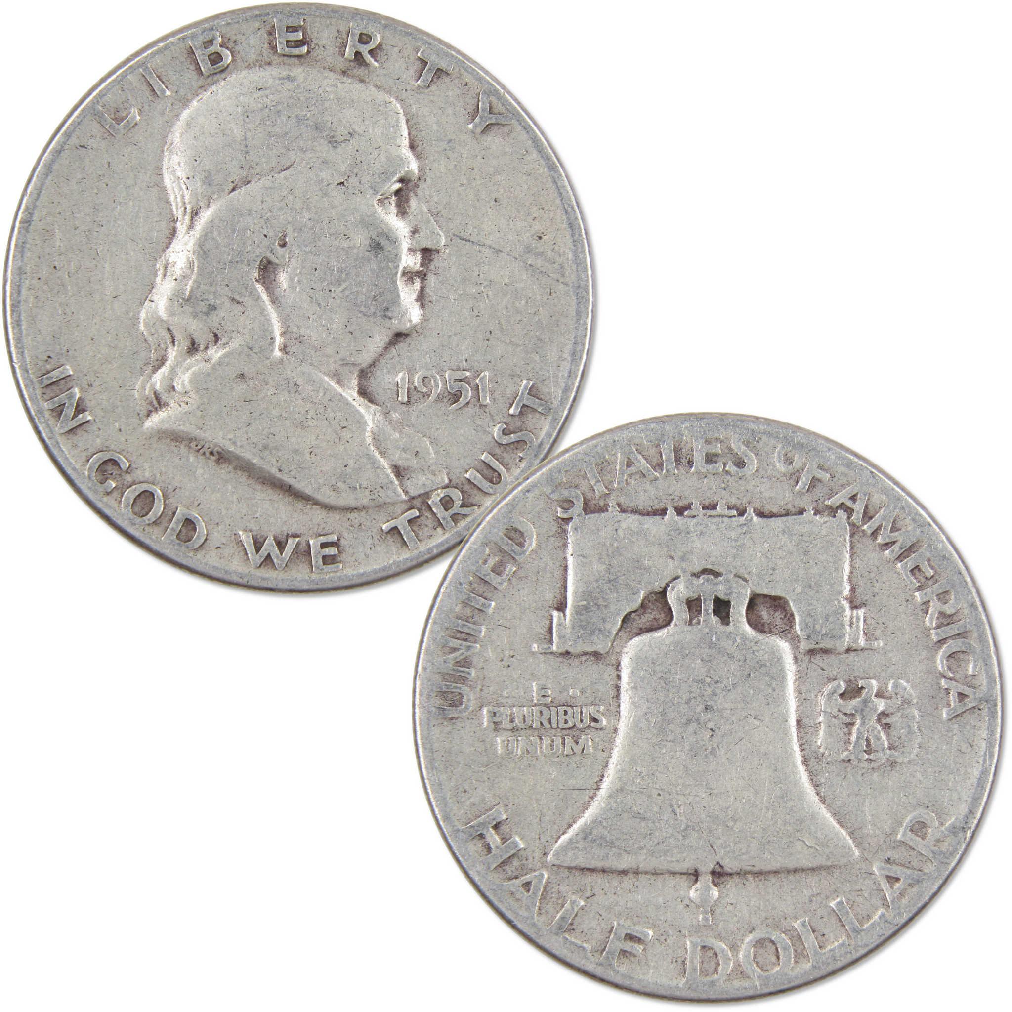 Franklin Silver Half Dollar 3 Coin PDS All Mint Set Circulated