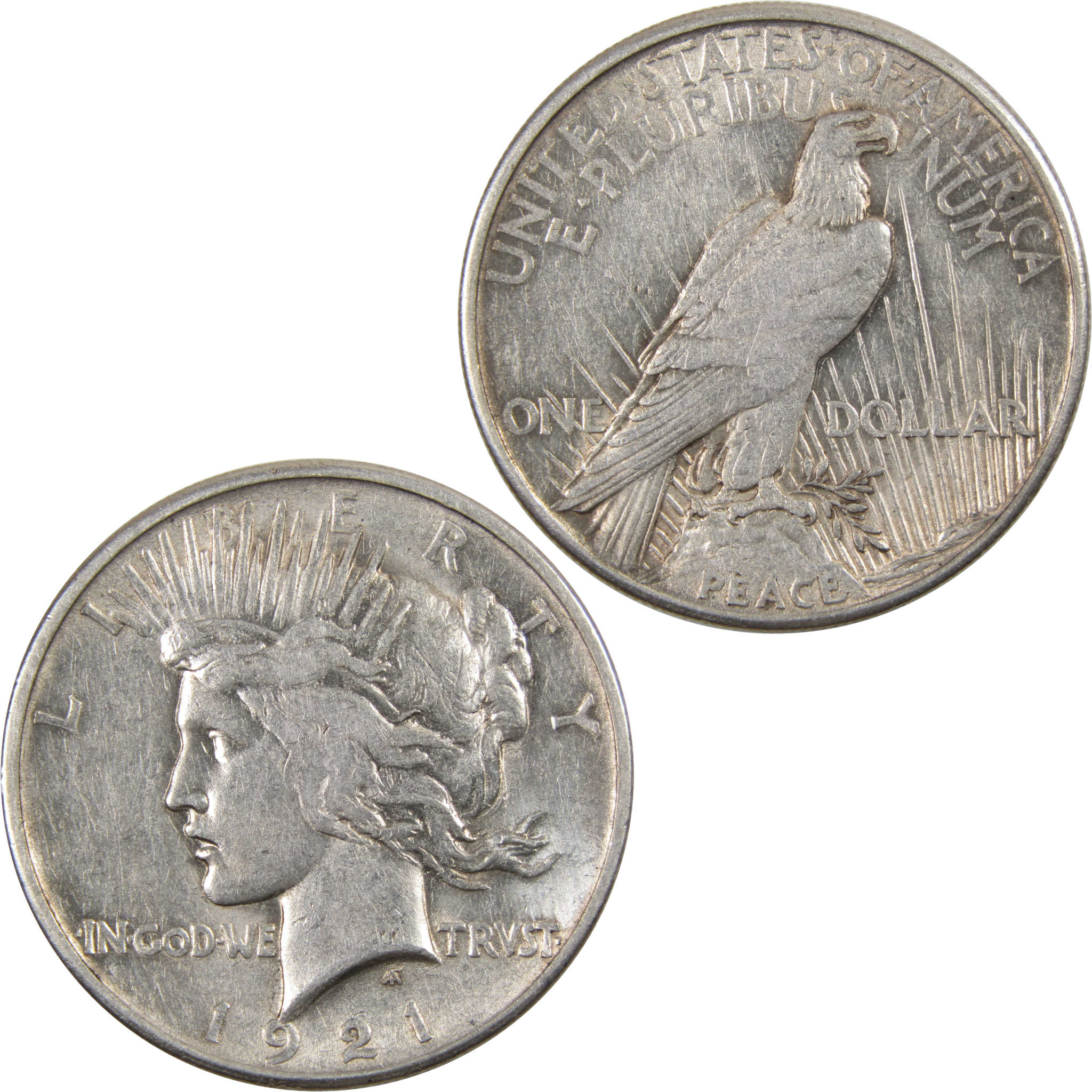 1921 High Relief Peace Dollar AU About Uncirculated Silver SKU:I3471