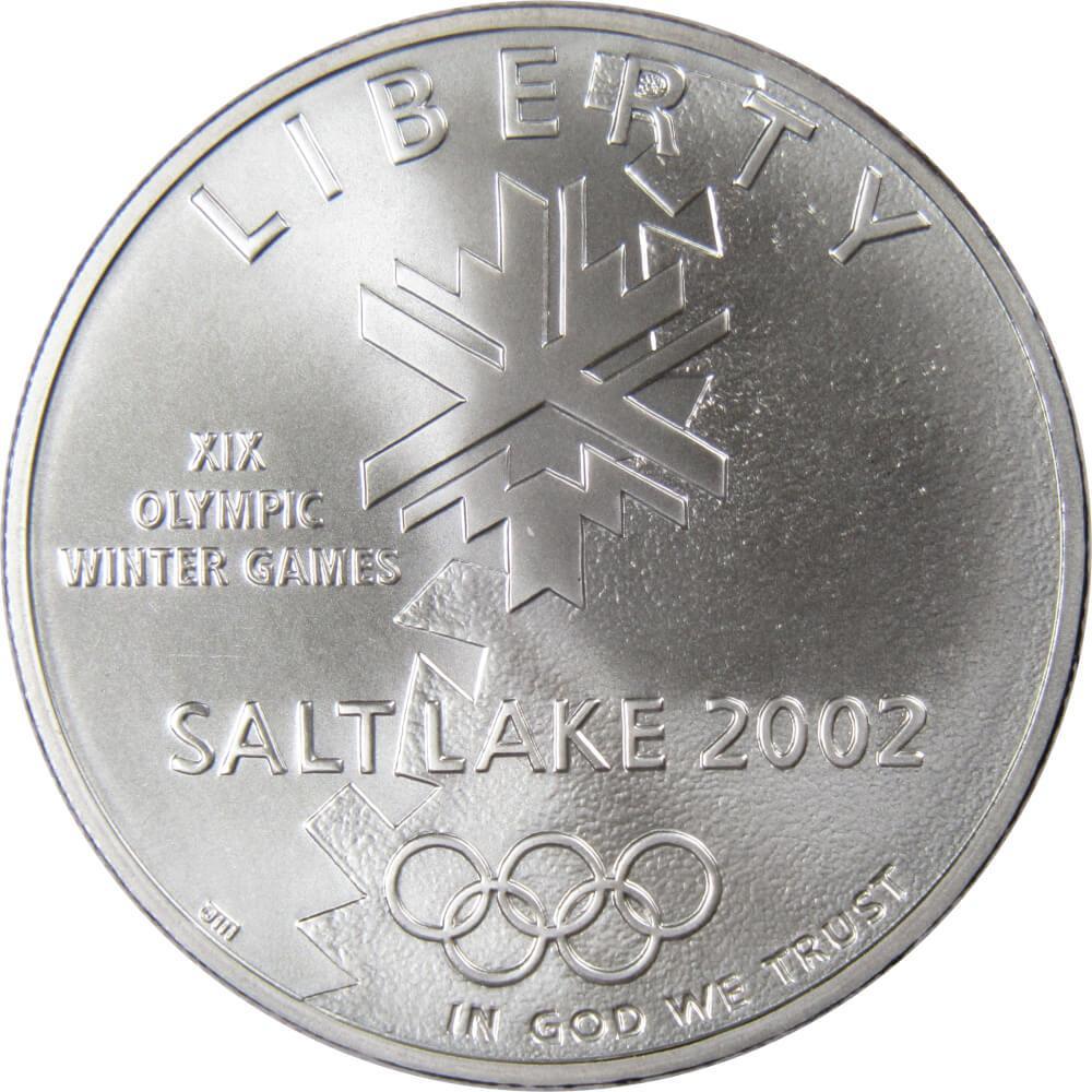 Salt Lake City Olympic Games Commemorative 2002 P 90% Silver Dollar BU $1 Coin