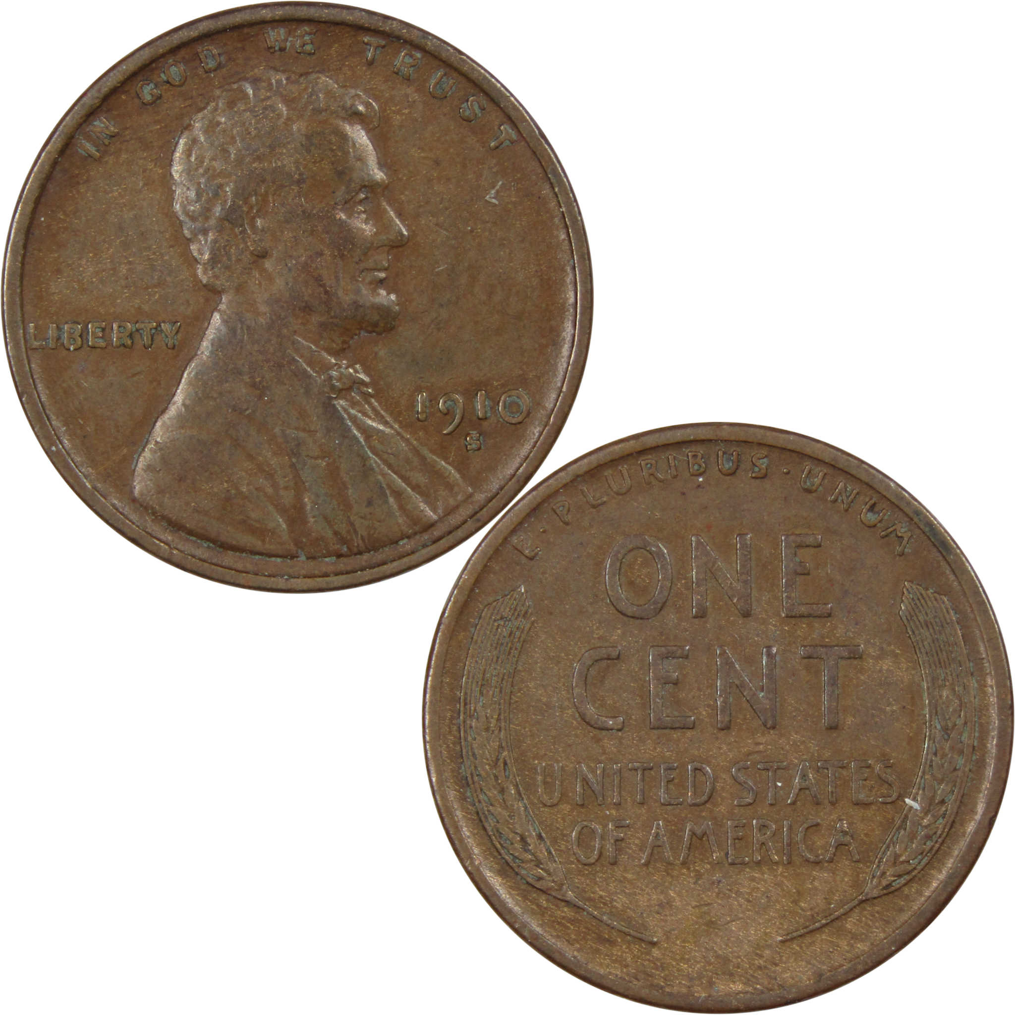 1910 S Lincoln Wheat Cent XF EF Extremely Fine Penny 1c Coin SKU:I926