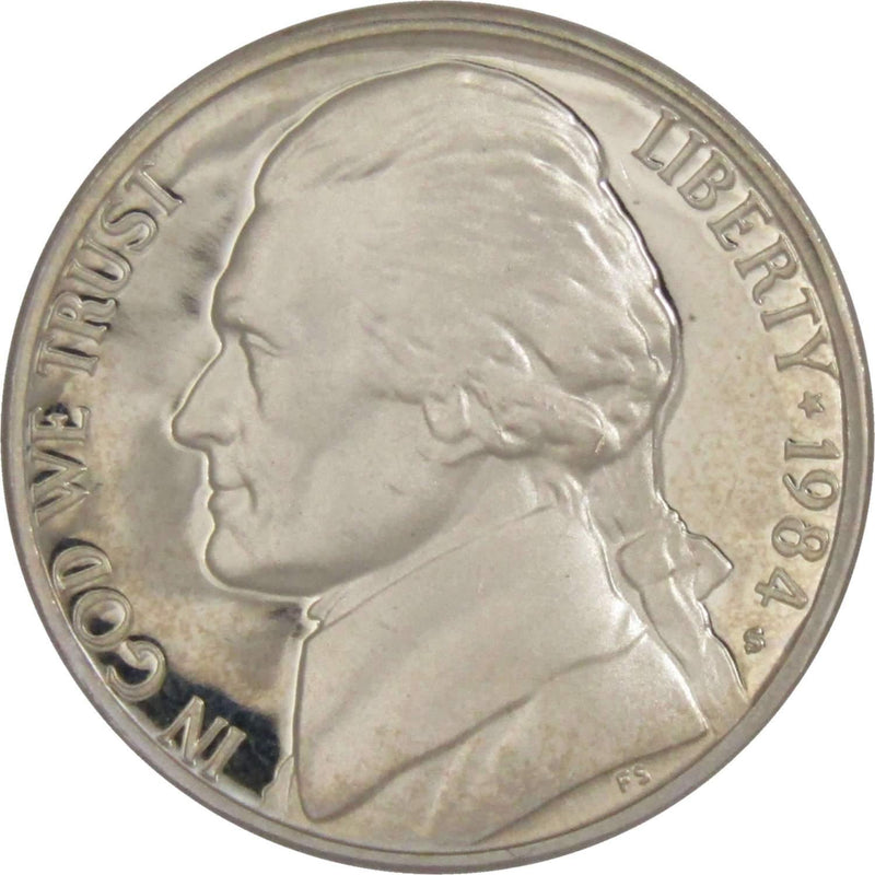 1984 S Jefferson Nickel 5 Cent Piece Choice Proof 5c US Coin Collectible - Jefferson Nickels - Jefferson Nickels for Sale - Profile Coins &amp; Collectibles