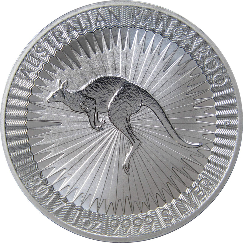 2017 Australian Kangaroo $1 BU Brilliant Uncirculated 1 oz .9999 Silver Coin - Profile Coins & Collectibles 