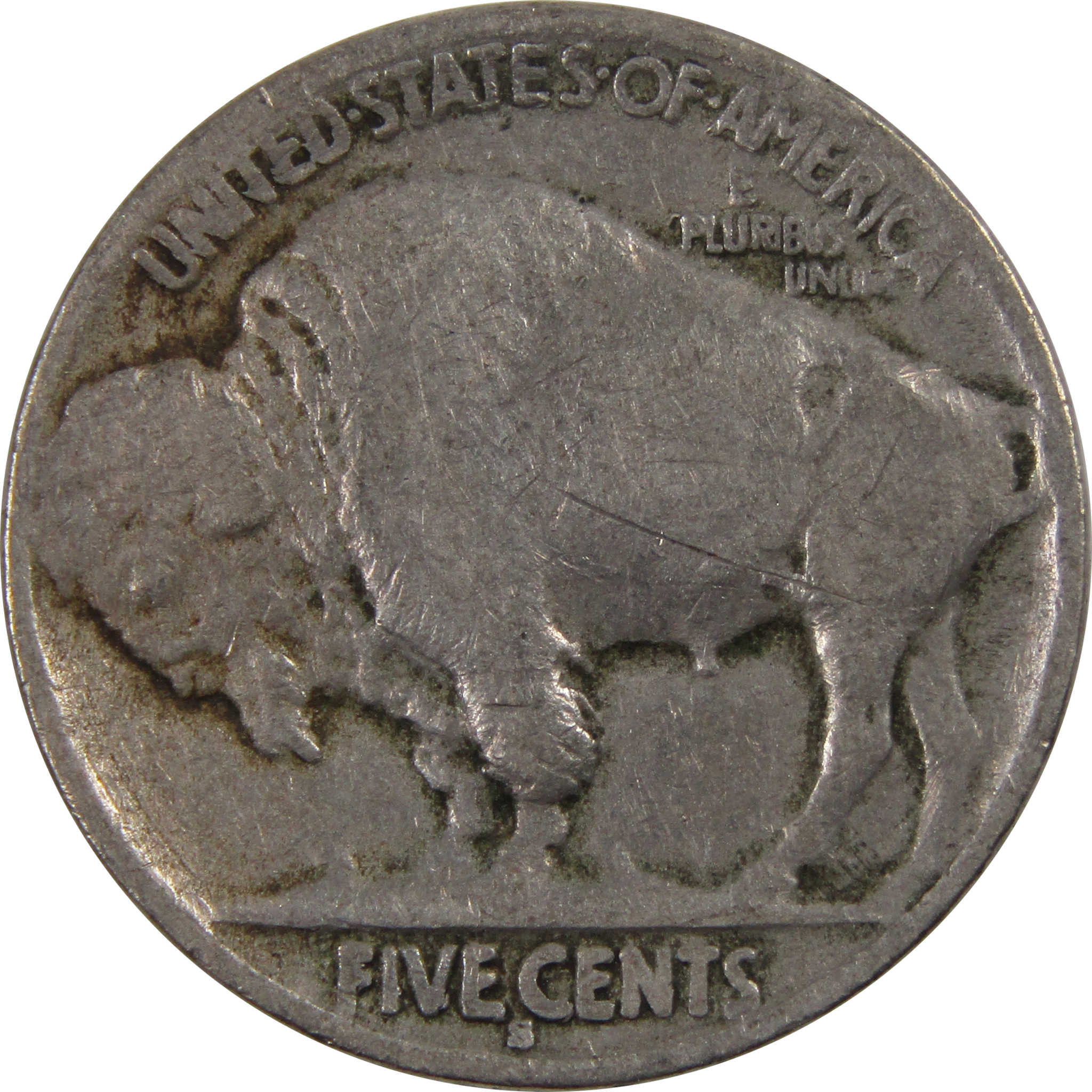 1914 S Indian Head Buffalo Nickel 5 Cent Piece AG About Good SKU:I3301