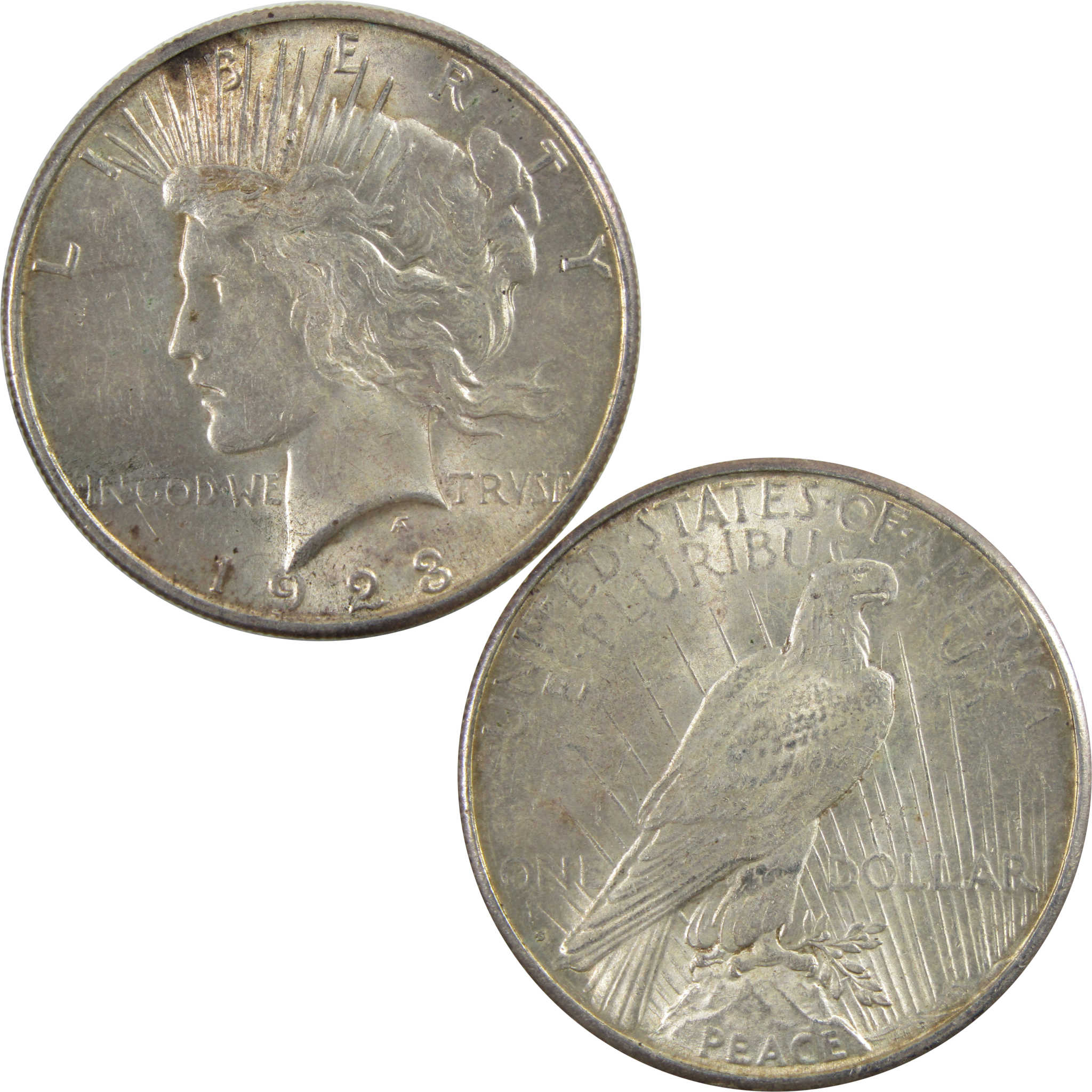 1923 S Peace Dollar AU About Uncirculated 90% Silver $1 Coin SKU:I5390
